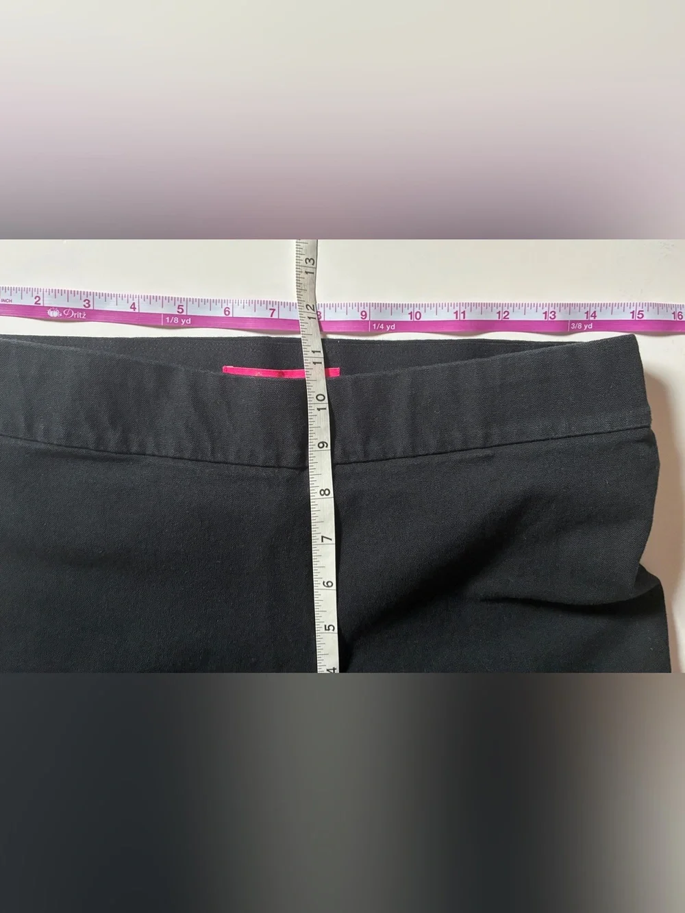 Lilly Pulitzer Black Straight-Leg Pants with Pink Waist Accent
